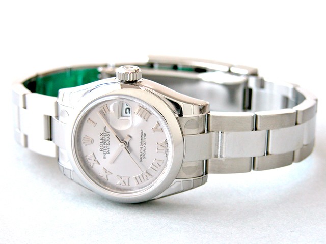 ロレックススーパーコピー ROLEX パーペチュアル デイトジャスト レディース 179160 オイスターブレス グレーローマ