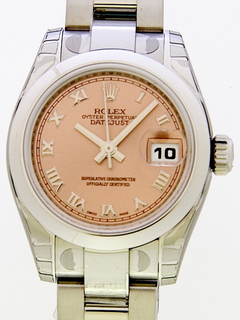 ロレックススーパーコピー ROLEX パーペチュアル デイトジャスト レディース 179160 オイスターブレス ピンクローマ