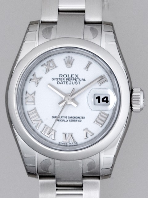 ロレックススーパーコピー ROLEX パーペチュアル デイトジャスト レディース 179160 オイスターブレス ホワイトローマ