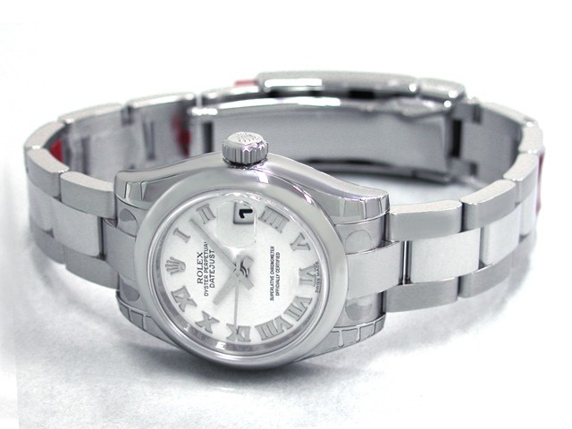 ロレックススーパーコピー ROLEX パーペチュアル デイトジャスト レディース 179160 オイスターブレス ホワイトローマ