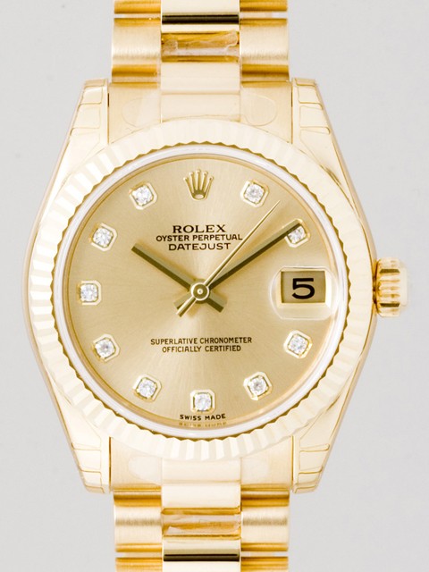 ロレックススーパーコピー ROLEX パーペチュアル デイトジャスト ボーイズ 178278G シャンパン