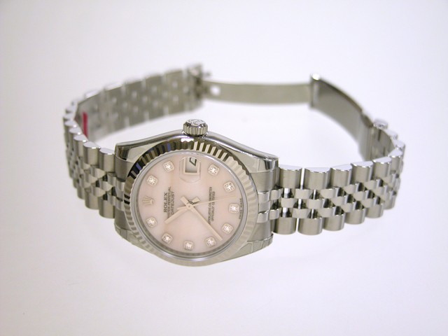 ロレックススーパーコピー ROLEX パーペチュアル デイトジャスト ボーイズ 178274NG ピンクシェル