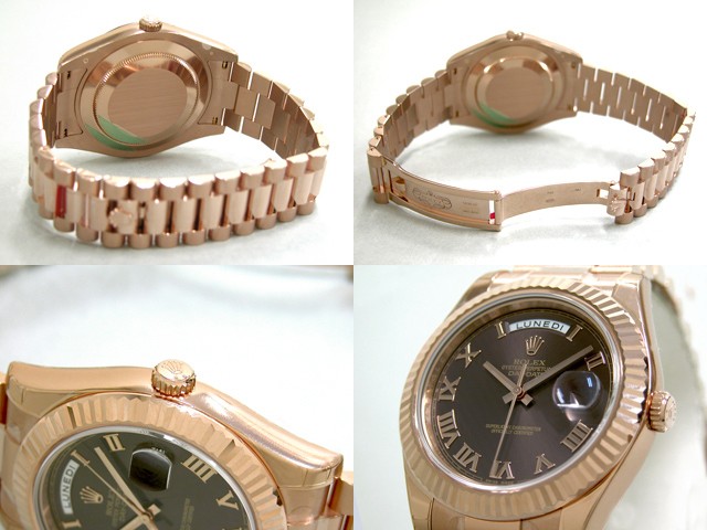 ロレックススーパーコピー ROLEX デイデイトII 218235 プレジデントブレス ブラウンローマ