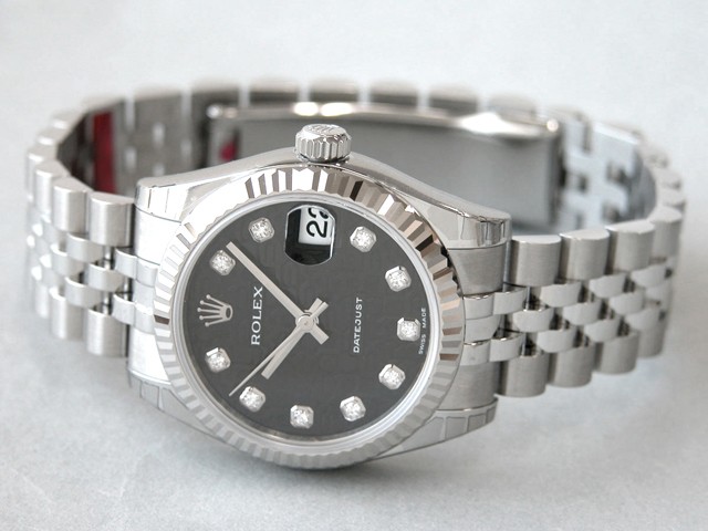 ロレックススーパーコピー ROLEX パーペチュアル デイトジャスト ボーイズ 178274J ブラックコンピューター