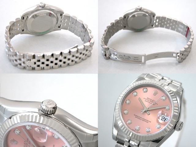 ロレックススーパーコピー ROLEX パーペチュアル デイトジャスト ボーイズ 178274G ピンク