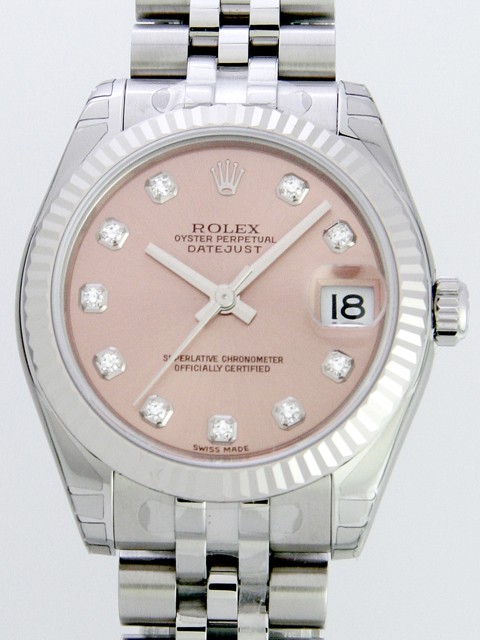 ロレックススーパーコピー ROLEX パーペチュアル デイトジャスト ボーイズ 178274G ピンク