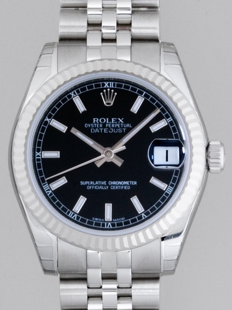 ロレックススーパーコピー ROLEX パーペチュアル デイトジャスト ボーイズ 178274 ブラック