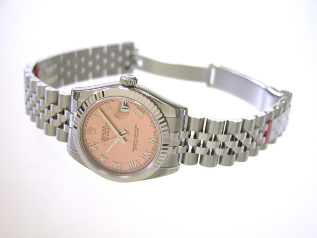 ロレックススーパーコピー ROLEX パーペチュアル デイトジャスト ボーイズ 178274 ピンクローマ