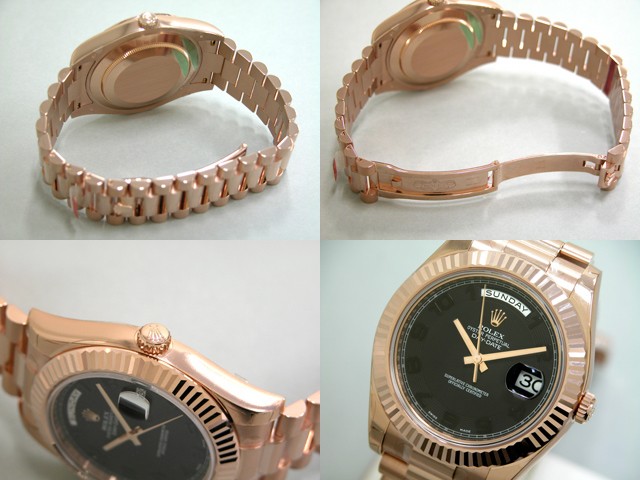 ロレックススーパーコピー ROLEX デイデイトII 218235 プレジデントブレス ブラックアラビア