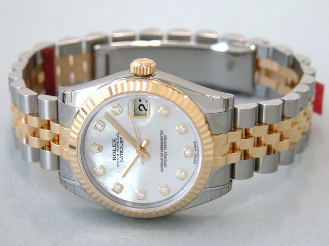 ロレックススーパーコピー ROLEX パーペチュアル デイトジャスト ボーイズ 178273NG ホワイトシェル