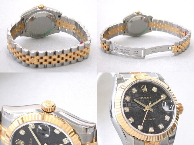 ロレックススーパーコピー ROLEX パーペチュアル デイトジャスト ボーイズ 178273J ブラックコンピューター