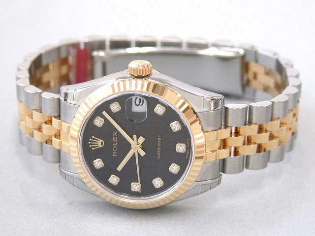 ロレックススーパーコピー ROLEX パーペチュアル デイトジャスト ボーイズ 178273J ブラックコンピューター