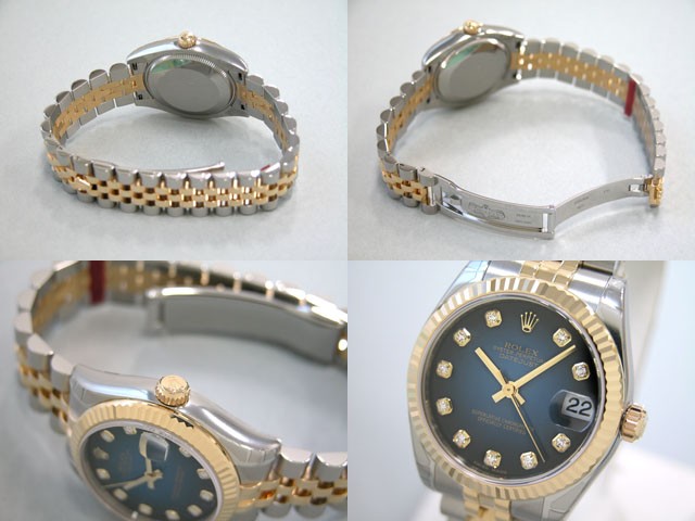 ロレックススーパーコピー ROLEX パーペチュアル デイトジャスト ボーイズ 178273G ブルーグラデーション
