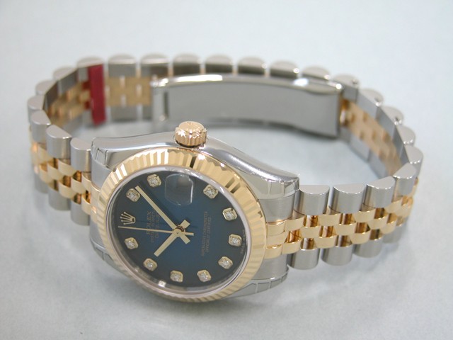 ロレックススーパーコピー ROLEX パーペチュアル デイトジャスト ボーイズ 178273G ブルーグラデーション