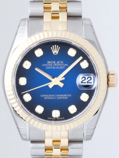 ロレックススーパーコピー ROLEX パーペチュアル デイトジャスト ボーイズ 178273G ブルーグラデーション