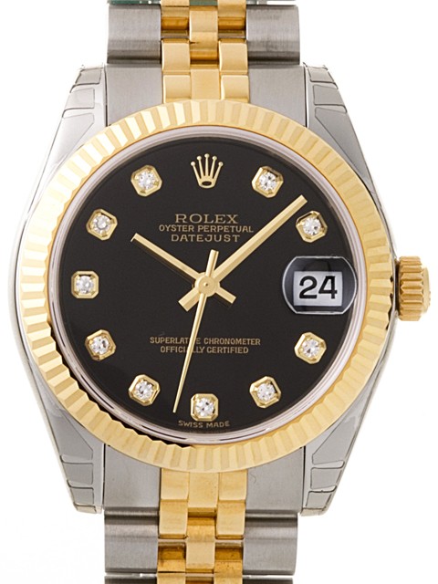 ロレックススーパーコピー ROLEX パーペチュアル デイトジャスト ボーイズ 178273G ブラック