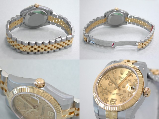 ロレックススーパーコピー ROLEX パーペチュアル デイトジャスト ボーイズ 178273 ジュビリーブレス シャンパンフラワー