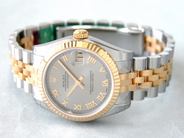 ロレックススーパーコピー ROLEX パーペチュアル デイトジャスト ボーイズ 178273 ジュビリーブレス グレーローマ