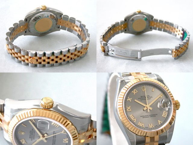 ロレックススーパーコピー ROLEX パーペチュアル デイトジャスト ボーイズ 178273 ジュビリーブレス グレーローマ