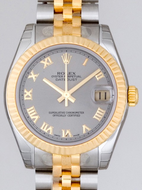 ロレックススーパーコピー ROLEX パーペチュアル デイトジャスト ボーイズ 178273 ジュビリーブレス グレーローマ