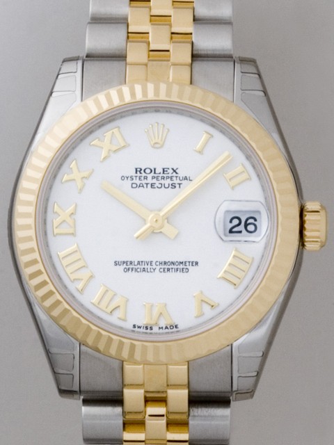 ロレックススーパーコピー ROLEX パーペチュアル デイトジャスト ボーイズ 178273 ジュビリーブレス ホワイトローマ