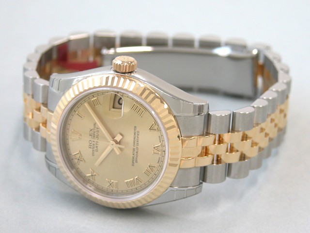 ロレックススーパーコピー ROLEX パーペチュアル デイトジャスト ボーイズ 178273 ジュビリーブレス シャンパンローマ