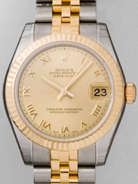 ロレックススーパーコピー ROLEX パーペチュアル デイトジャスト ボーイズ 178273 ジュビリーブレス シャンパンローマ