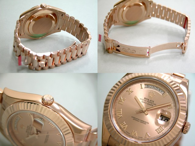 ロレックススーパーコピー ROLEX デイデイトII 218235 プレジデントブレス ピンクローマ