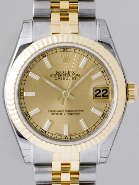 ロレックススーパーコピー ROLEX パーペチュアル デイトジャスト ボーイズ 178273 ジュビリーブレス シャンパン