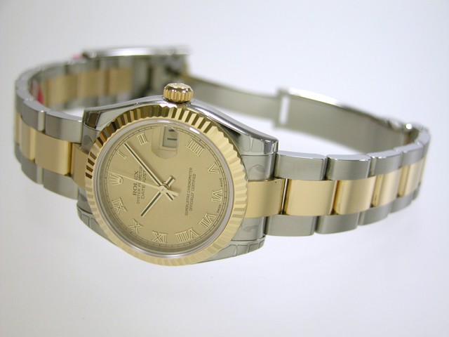 ロレックススーパーコピー ROLEX パーペチュアル デイトジャスト ボーイズ 178273 オイスターブレス シャンパンローマ