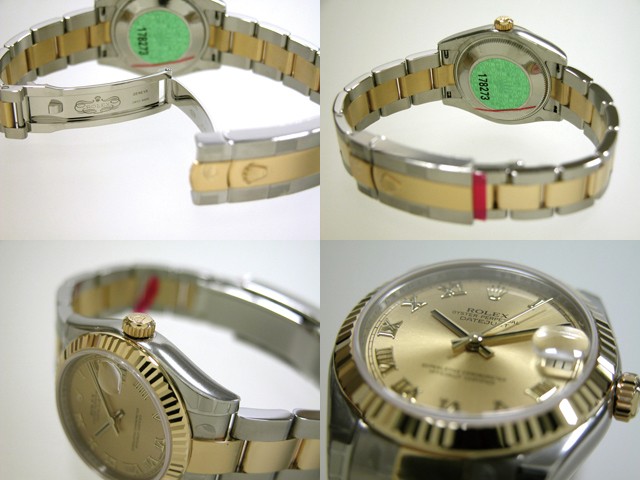 ロレックススーパーコピー ROLEX パーペチュアル デイトジャスト ボーイズ 178273 オイスターブレス シャンパンローマ