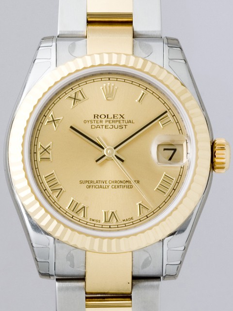ロレックススーパーコピー ROLEX パーペチュアル デイトジャスト ボーイズ 178273 オイスターブレス シャンパンローマ