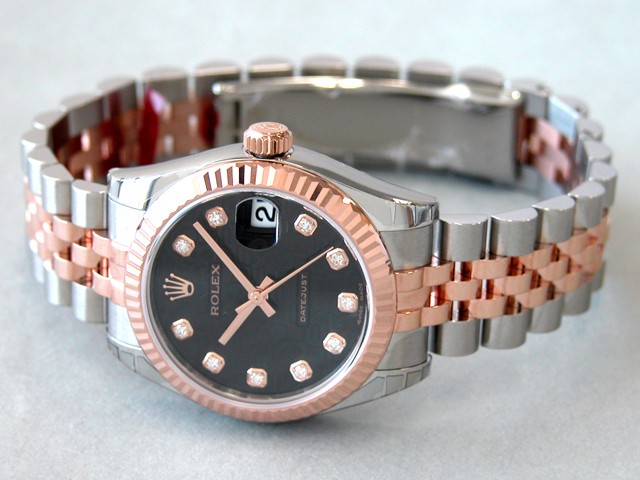 ロレックススーパーコピー ROLEX パーペチュアル デイトジャスト ボーイズ 178271J ブラックコンピューター