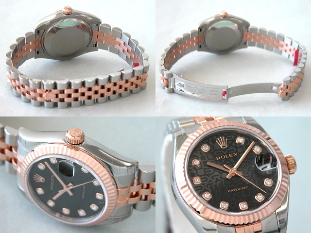 ロレックススーパーコピー ROLEX パーペチュアル デイトジャスト ボーイズ 178271J ブラックコンピューター