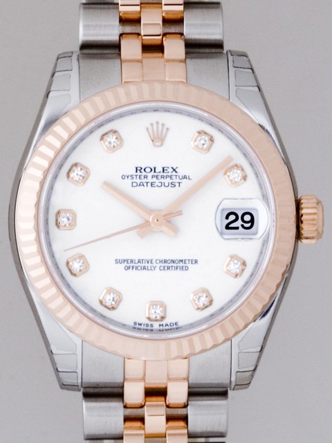 ロレックススーパーコピー ROLEX パーペチュアル デイトジャスト ボーイズ 178271G ホワイト