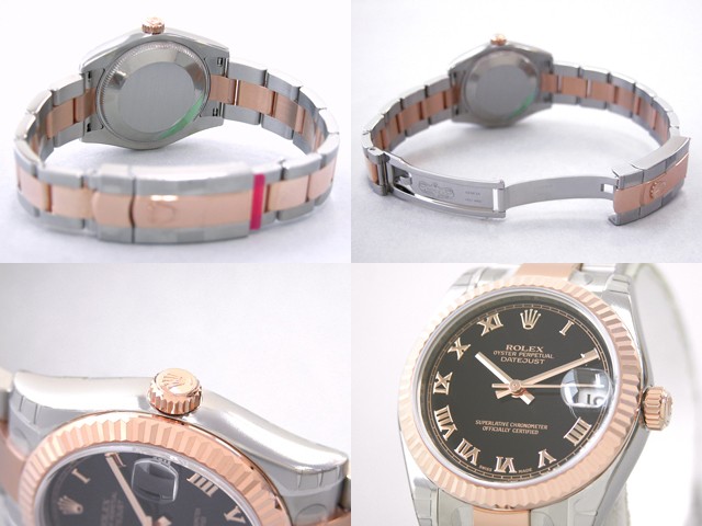ロレックススーパーコピー ROLEX パーペチュアル デイトジャスト ボーイズ 178271 オイスターブレス ブラックローマ