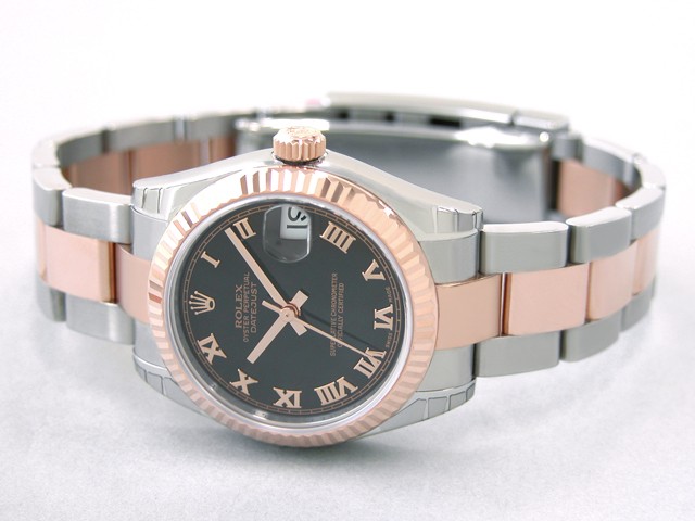 ロレックススーパーコピー ROLEX パーペチュアル デイトジャスト ボーイズ 178271 オイスターブレス ブラックローマ