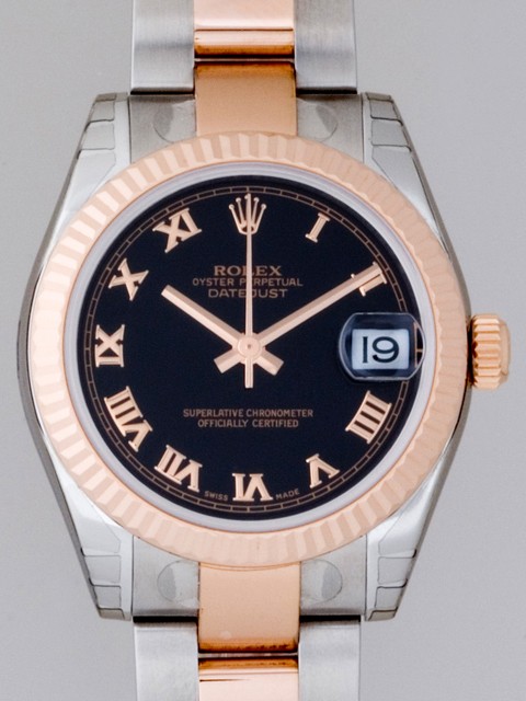ロレックススーパーコピー ROLEX パーペチュアル デイトジャスト ボーイズ 178271 オイスターブレス ブラックローマ