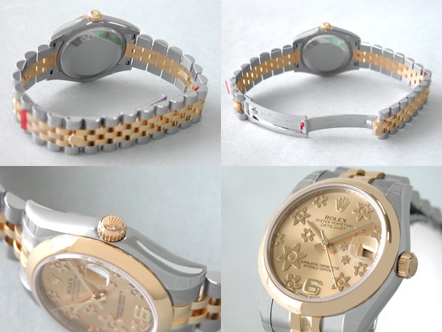 ロレックススーパーコピー ROLEX パーペチュアル デイトジャスト ボーイズ 178243 ジュビリーブレス シャンパンフラワー