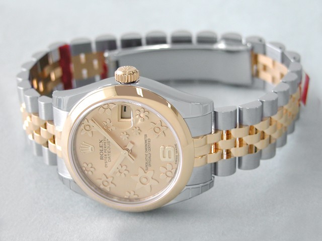 ロレックススーパーコピー ROLEX パーペチュアル デイトジャスト ボーイズ 178243 ジュビリーブレス シャンパンフラワー