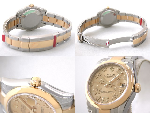 ロレックススーパーコピー ROLEX パーペチュアル デイトジャスト ボーイズ 178243 オイスターブレス シャンパンフラワー