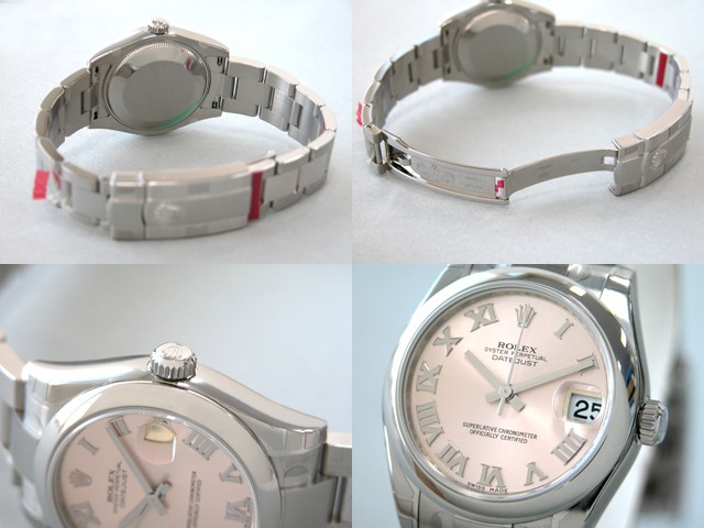 ロレックススーパーコピー ROLEX パーペチュアル デイトジャスト ボーイズ 178240 オイスターブレス ピンクシャンパンローマ