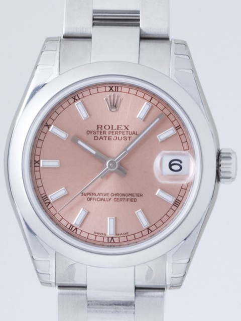 ロレックススーパーコピー ROLEX パーペチュアル デイトジャスト ボーイズ 178240 オイスターブレス ピンクバー