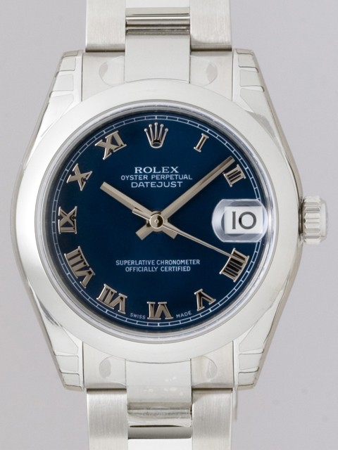 ロレックススーパーコピー ROLEX パーペチュアル デイトジャスト ボーイズ 178240 オイスターブレス ブルーローマ