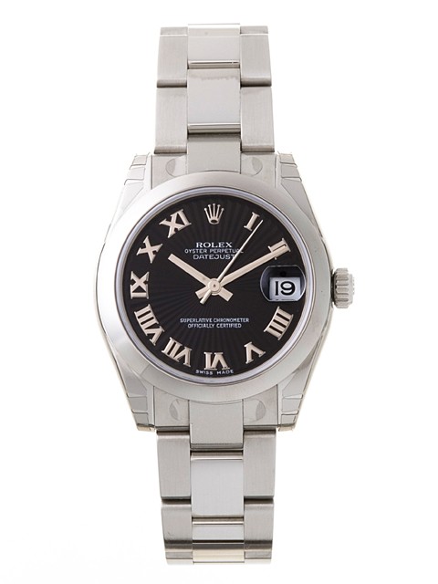 ロレックススーパーコピー ROLEX パーペチュアル デイトジャスト ボーイズ 178240 オイスターブレス ブラックサンビームローマ