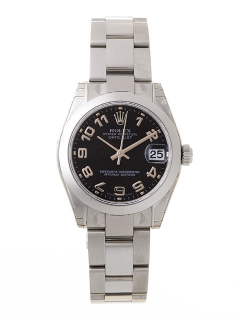 ロレックススーパーコピー ROLEX パーペチュアル デイトジャスト ボーイズ 178240 オイスターブレス ブラックコンセントリックアラビア