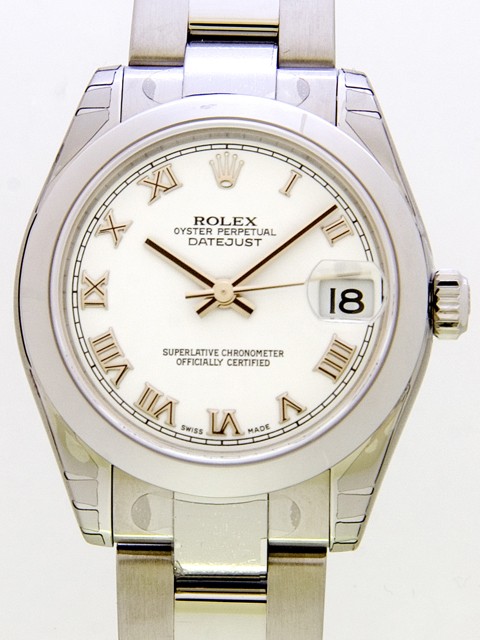 ロレックススーパーコピー ROLEX パーペチュアル デイトジャスト ボーイズ 178240 オイスターブレス ホワイトローマ
