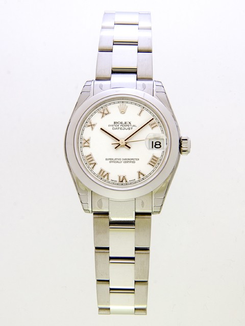 ロレックススーパーコピー ROLEX パーペチュアル デイトジャスト ボーイズ 178240 オイスターブレス ホワイトローマ