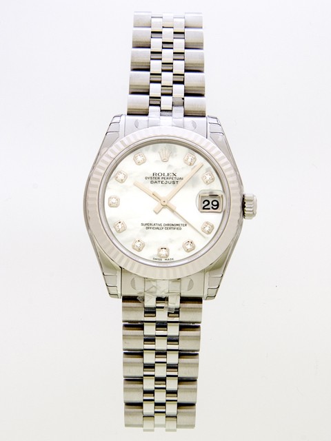 ロレックススーパーコピー ROLEX パーペチュアル デイトジャスト ボーイズ 178274NG ホワイトシェル