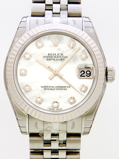 ロレックススーパーコピー ROLEX パーペチュアル デイトジャスト ボーイズ 178274NG ホワイトシェル